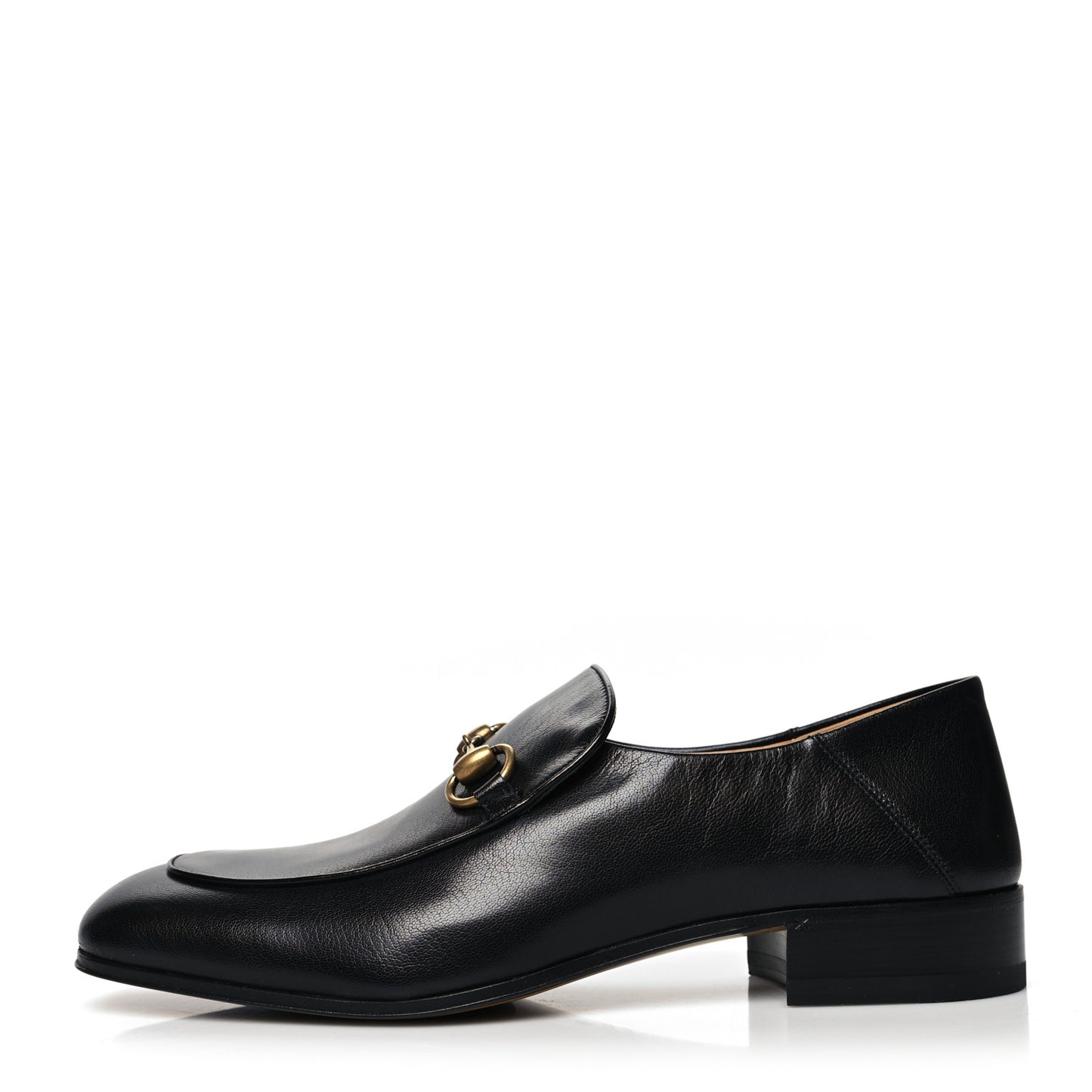 Goatskin Mens Horsebit Loafers 8 Black