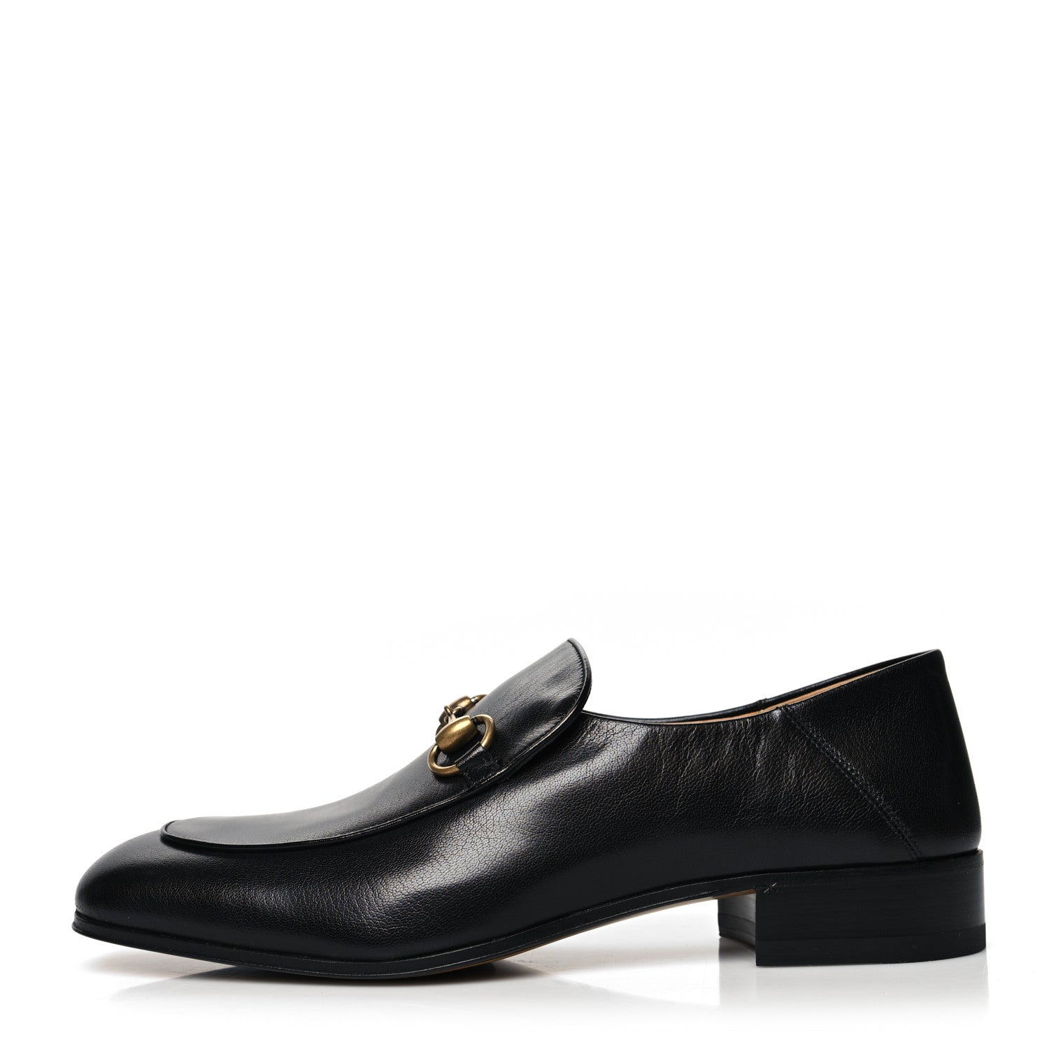 Gucci Goatskin Mens Horsebit Loafers 8 Black 1 of 8