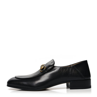 Gucci Goatskin Mens Horsebit Loafers 8 Black 1 of 8