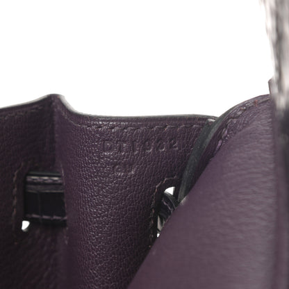Hermes Togo Matte Alligator Birkin Touch 25 Raisin 7 of 11