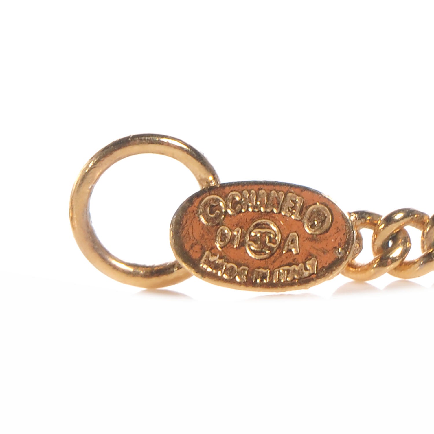 Chanel Crystal CC Necklace Gold 4 of 5