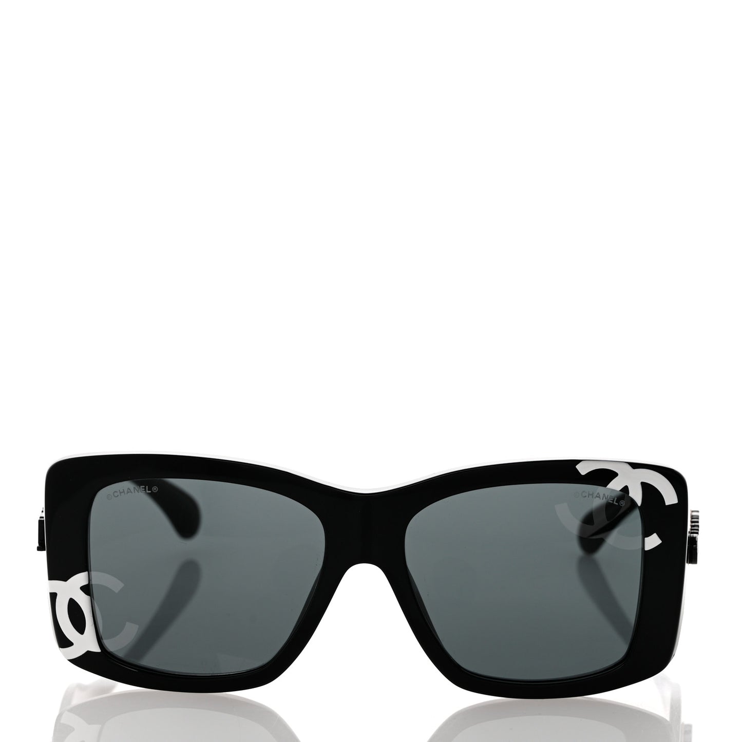 Acetate CC Logo Square Sunglasses 71472 Black