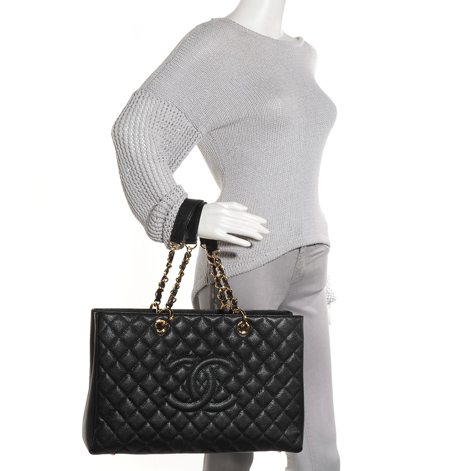 Chanel Caviar XL Grand Shopping Tote GST Black 2 of 8