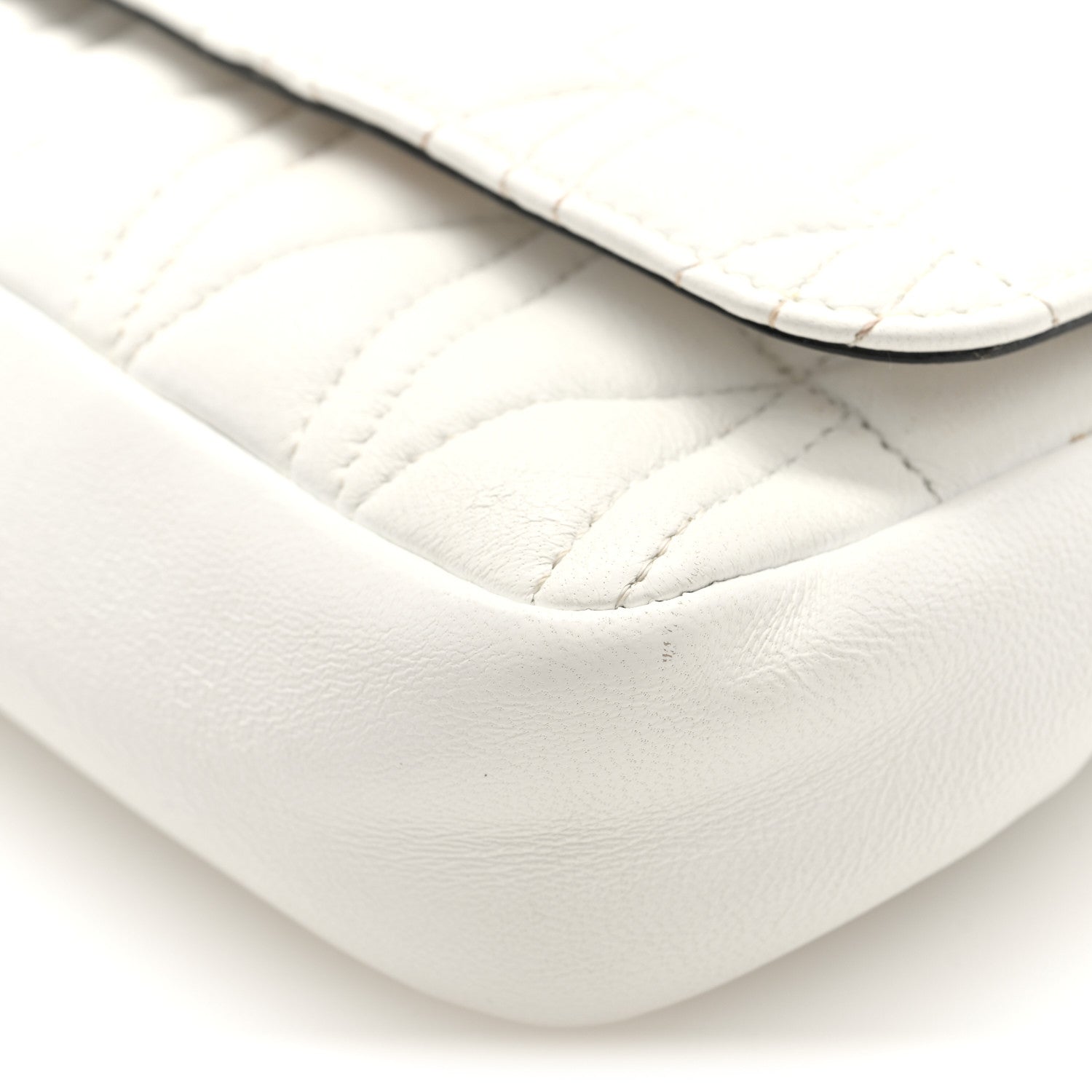 Versace Nappa Quilted Virtus Evening Bag White 9 of 9