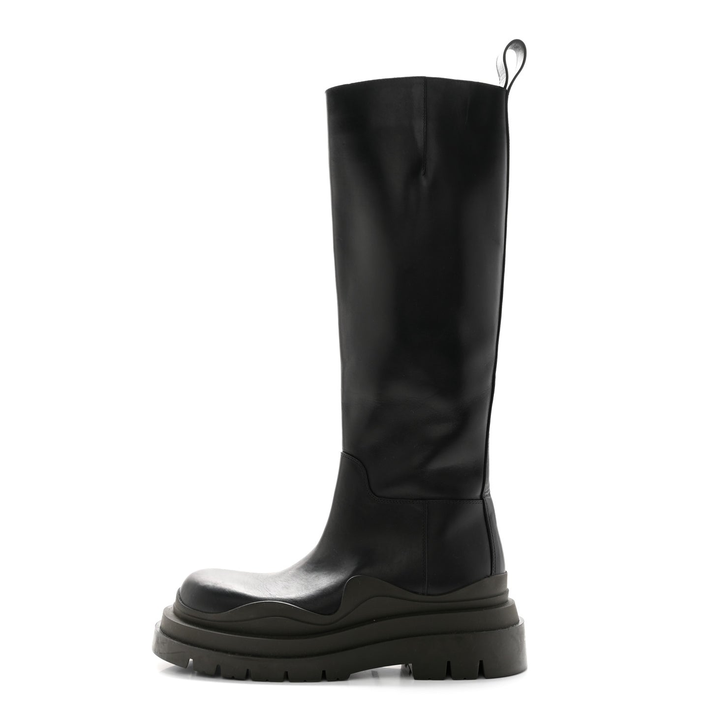 Calfskin The Tire High Boots 39.5 Black
