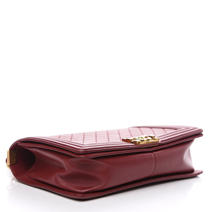 Chanel Lambskin Quilted New Medium Boy Flap Dark Red 3 of 12