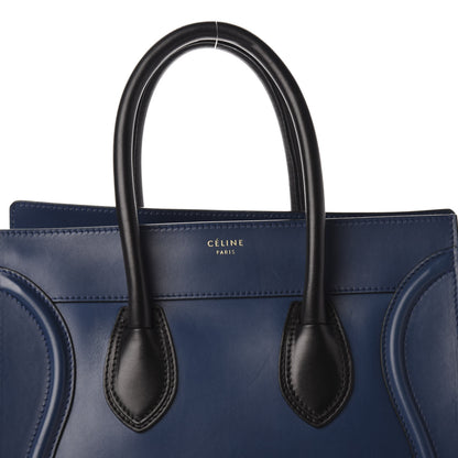Celine Smooth Calfskin Mini Bi-Color Luggage Ocean Blue 12 of 12