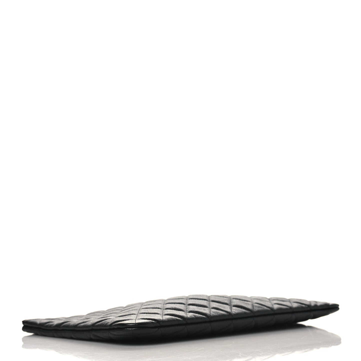 Caviar Quilted Large Cosmetic Case Black