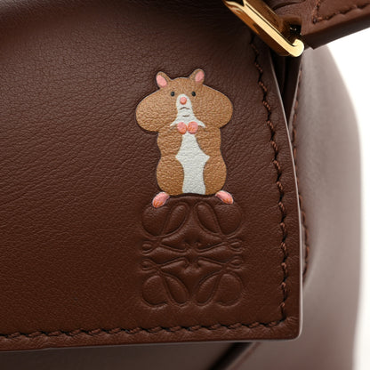 Loewe X SUNA FUJITA Satin Calfskin Mini Hamster Puzzle Edge Bag Havana 7 of 11