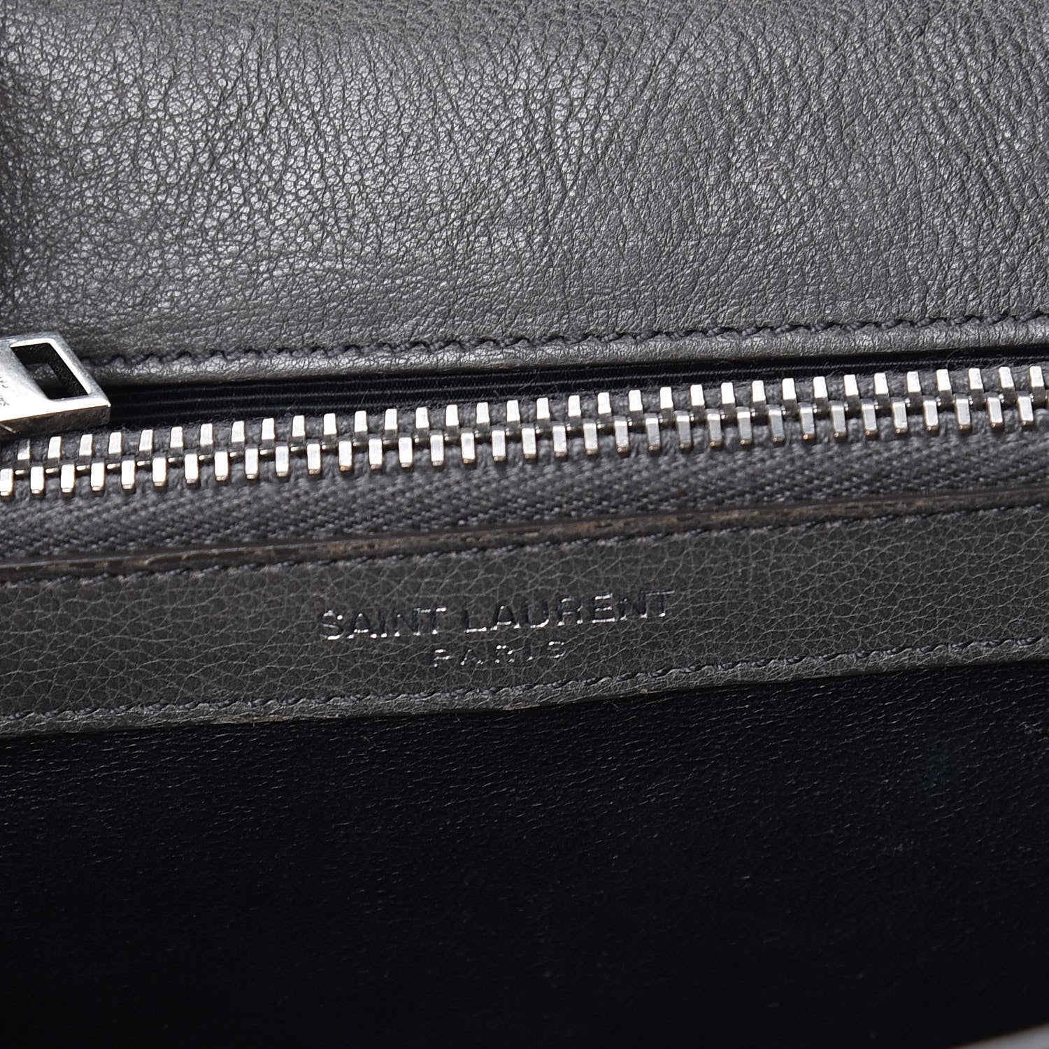 Saint Laurent Sheepskin Matelasse Chevron Monogram Medium College Bag Dark Anthracite 7 of 19