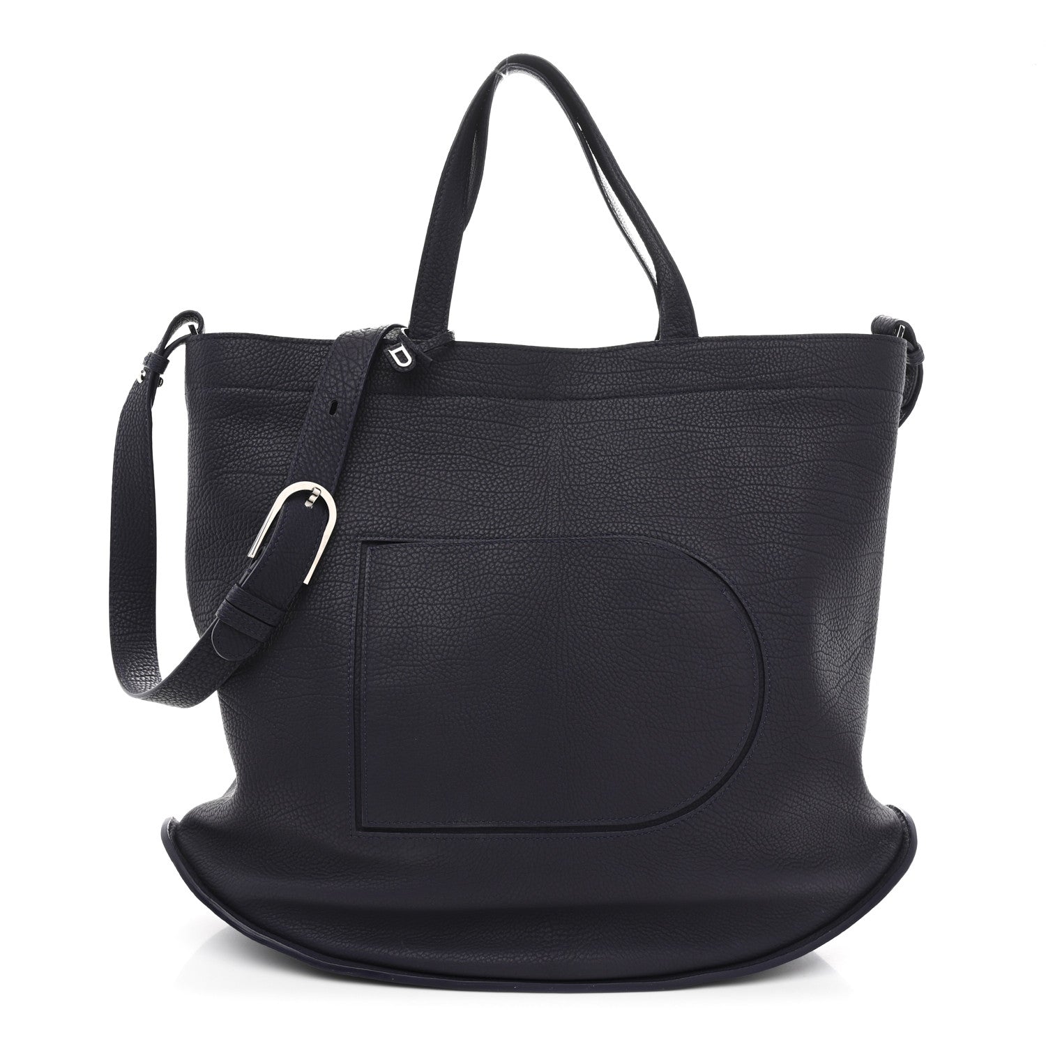 Delvaux Grained Calfskin Le Pin Tote Indigo 1 of 13