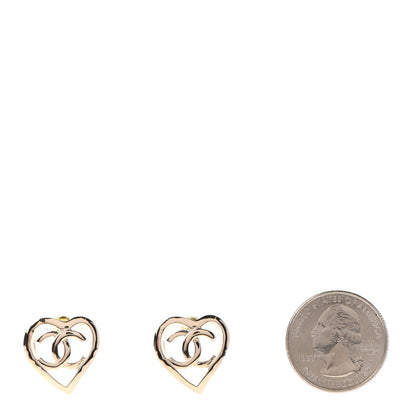 Chanel Metal CC Heart Coco In Love Earrings Gold 2 of 4