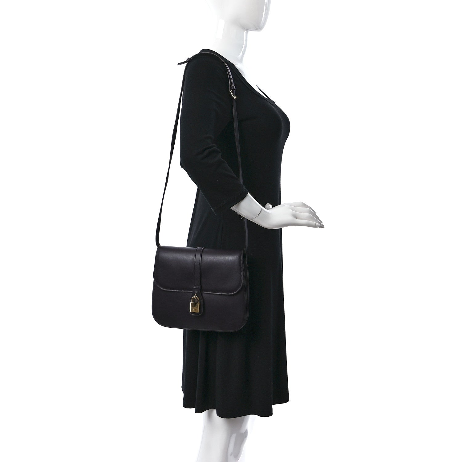 Celine Smooth Calfskin Medium Tabou Aubergine 2 of 9