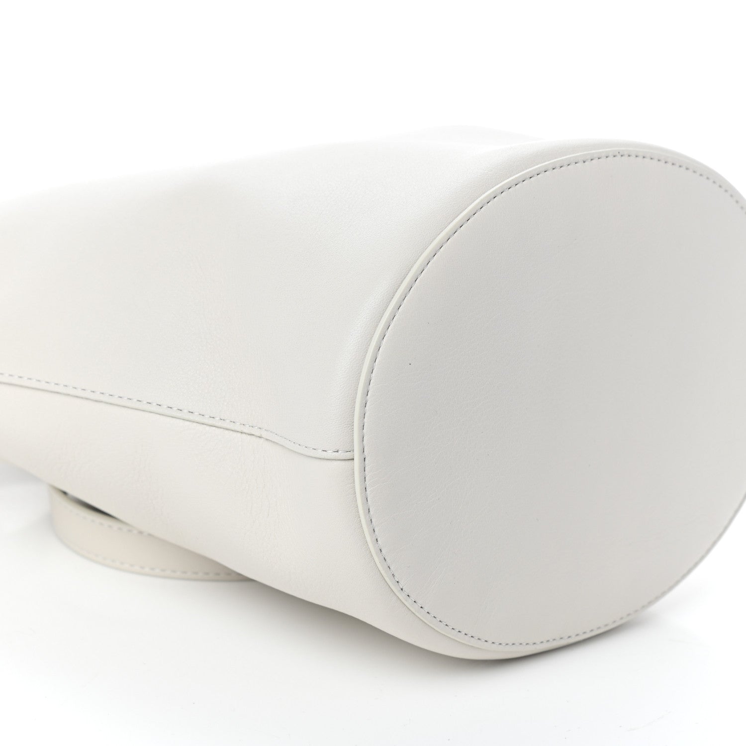 Mansur Gavriel Pebbled Calfskin Zip Bucket Bag Snow 9 of 10