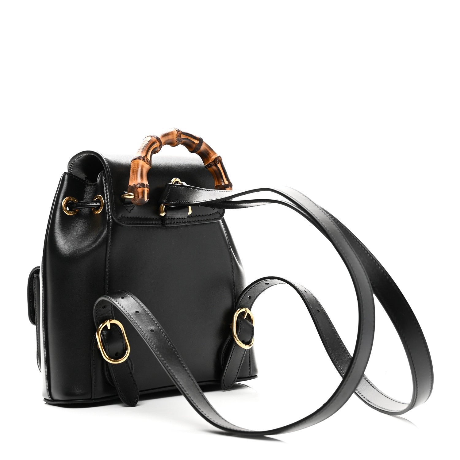Gucci Calfskin Bamboo Backpack Black 1879006 – FASHIONPHILE