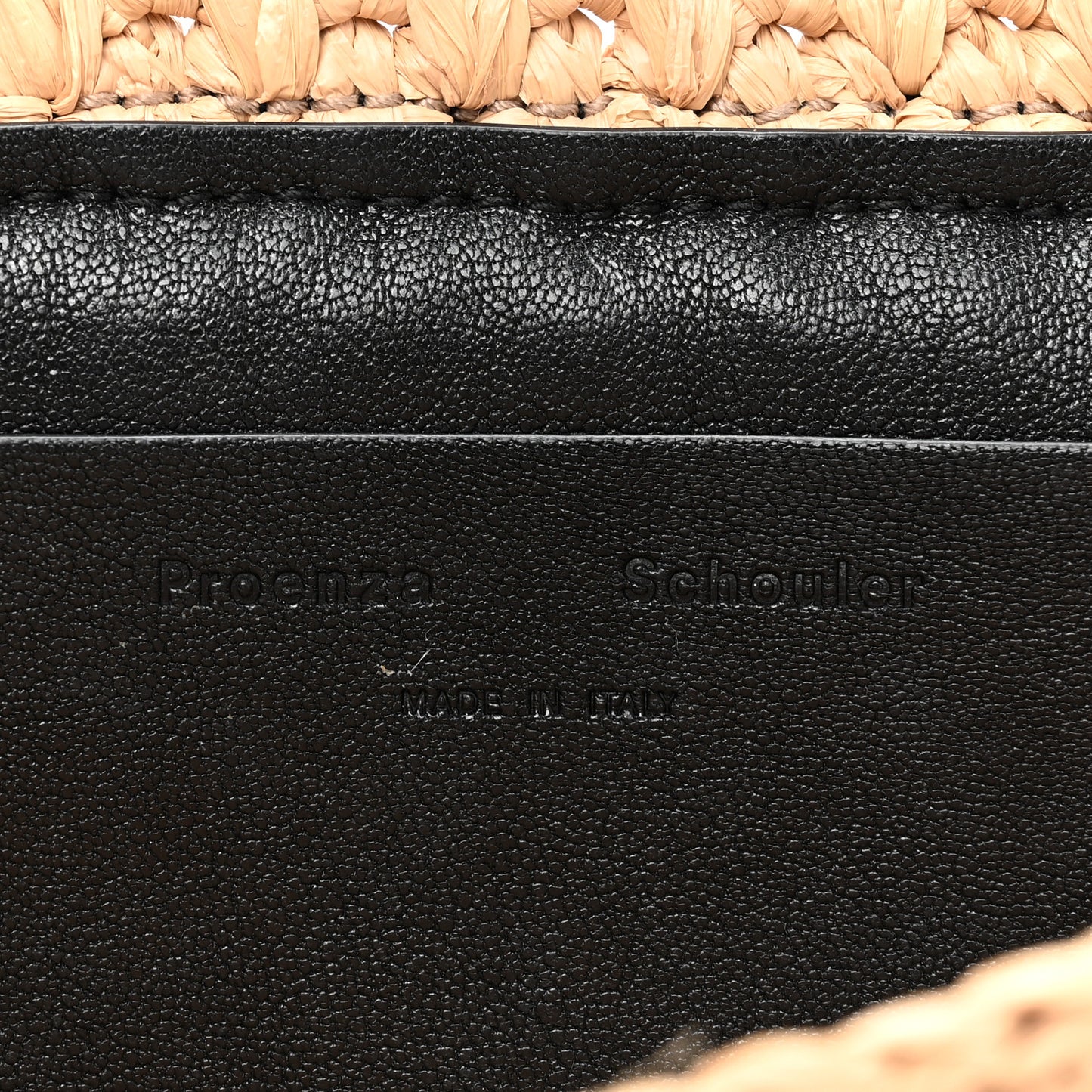 Raffia Lambskin PS1 Mini Crossbody Black