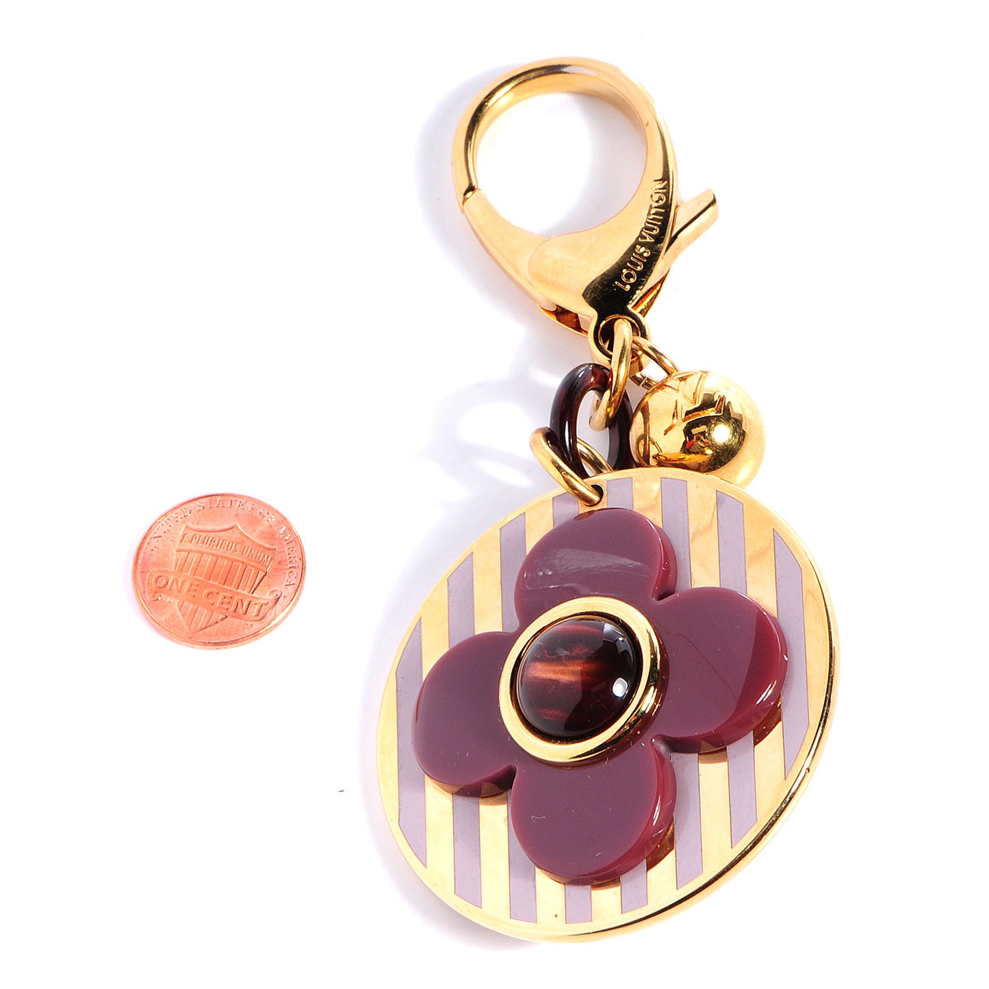 Rayures Bag Charm Purple