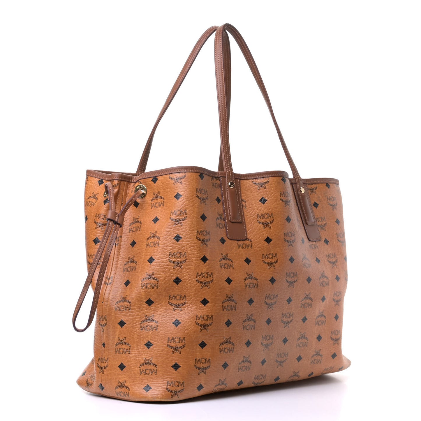 Visetos Large Liz Reversible Shopper Tote Cognac