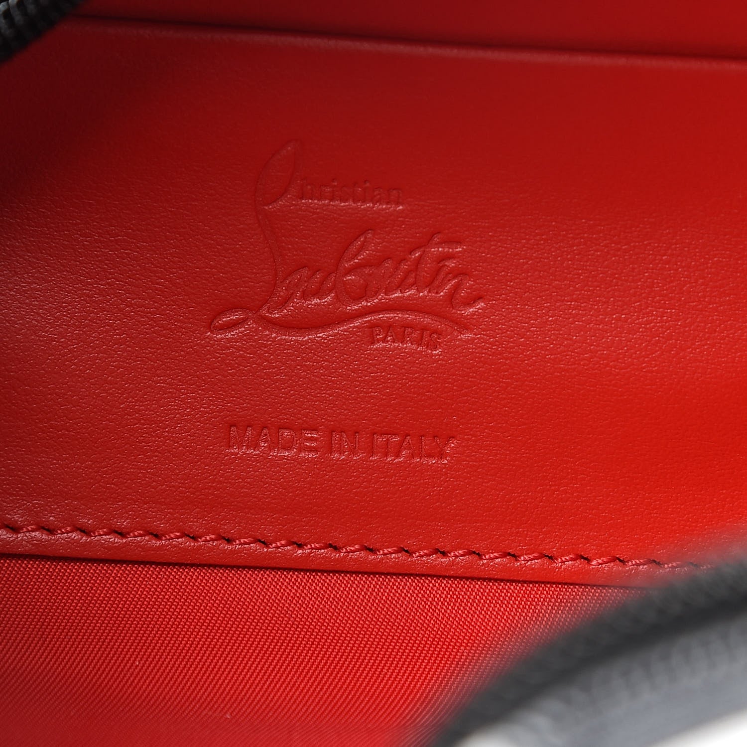 Christian Louboutin Monogram Print Mens Blaster Belt Bag Red Black 6 of 7