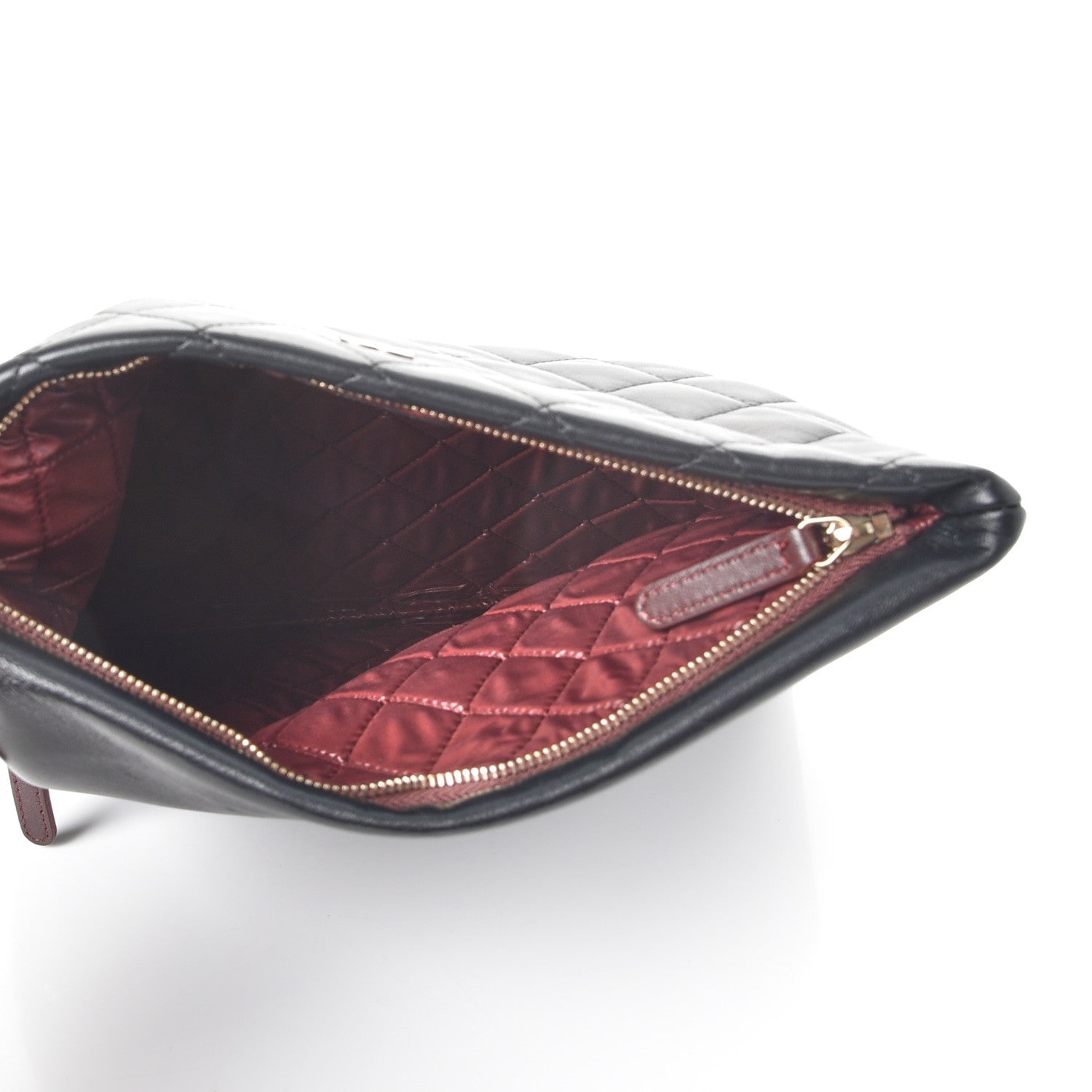 Chanel Lambskin Quilted CC Beauty Clutch Black 5 of 8