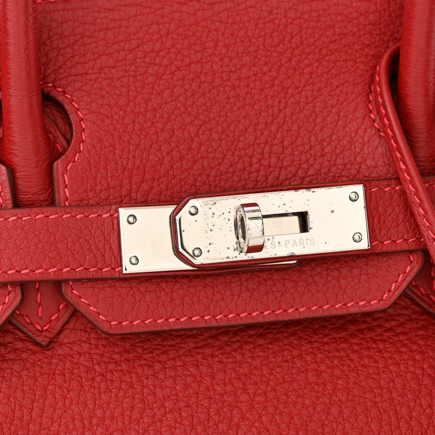 Taurillon Clemence Birkin 30 Rouge Garance
