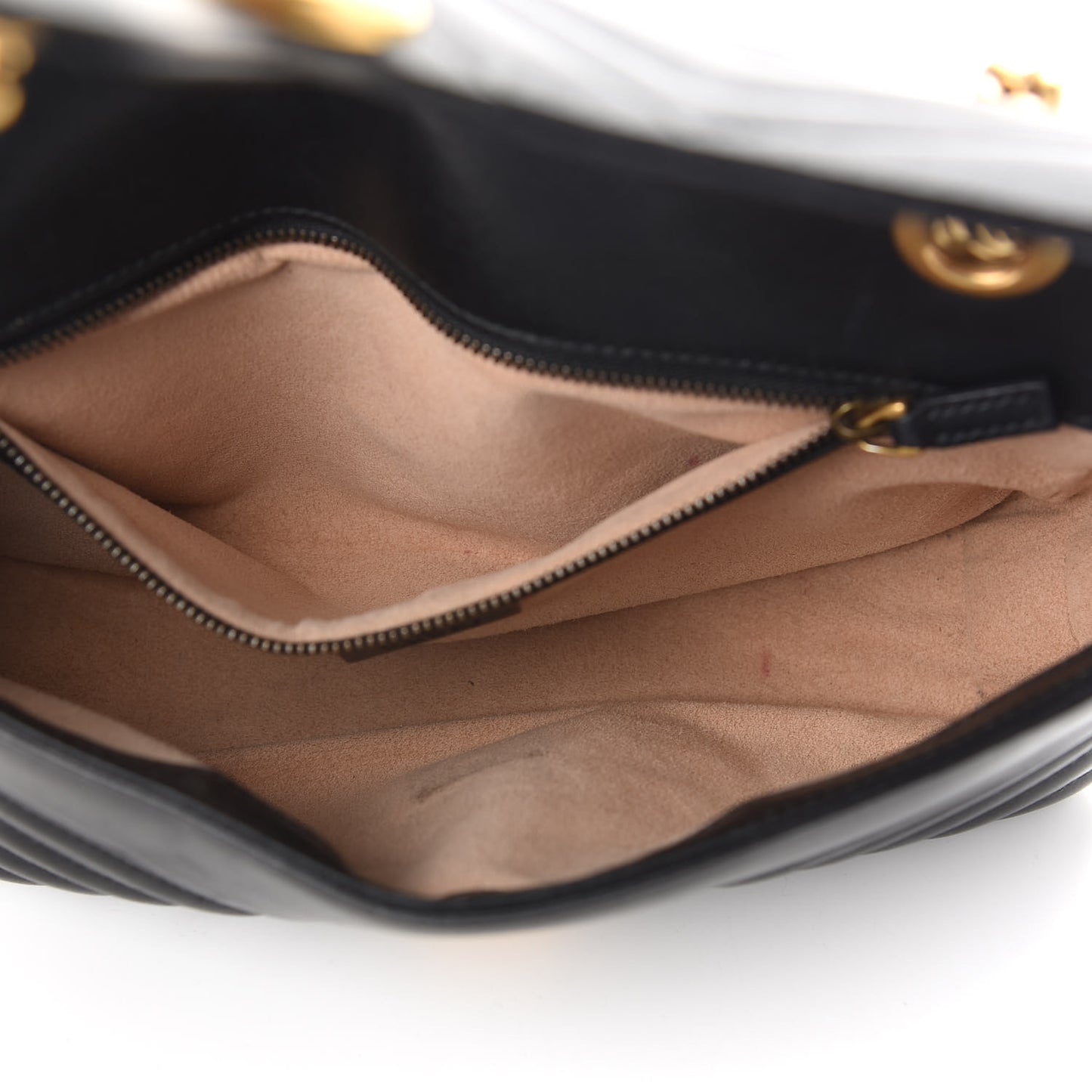 Calfskin Matelasse Small GG Marmont Shoulder Bag Black