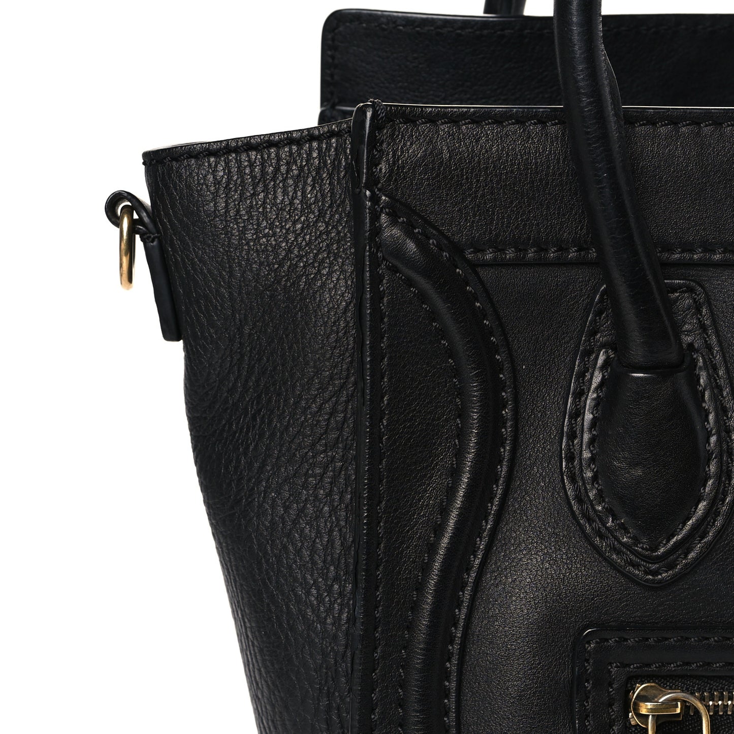 Pebbled Calfskin Nano Luggage Black