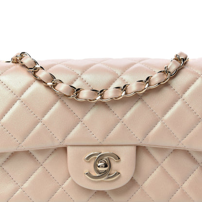 Chanel Iridescent Calfskin Quilted Mini Rectangular Flap Beige 10 of 10