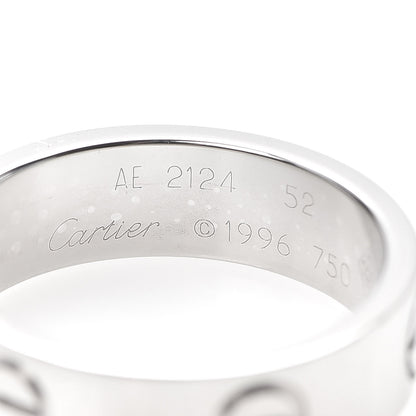 Cartier 18K White Gold 5.5mm LOVE Ring 52 6 4 of 4