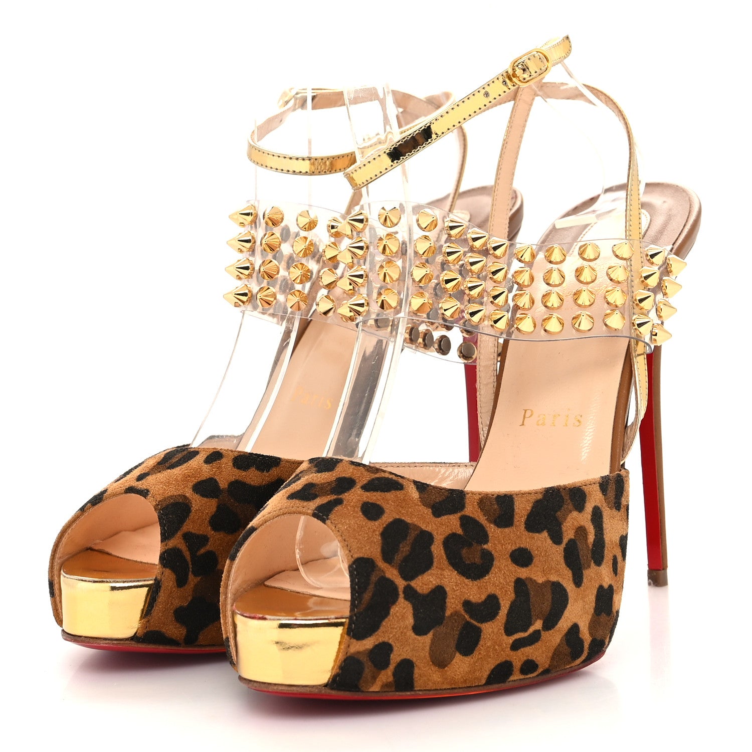 Christian Louboutin Levitagirl 120 Sandals 38 Leopard 3 of 7