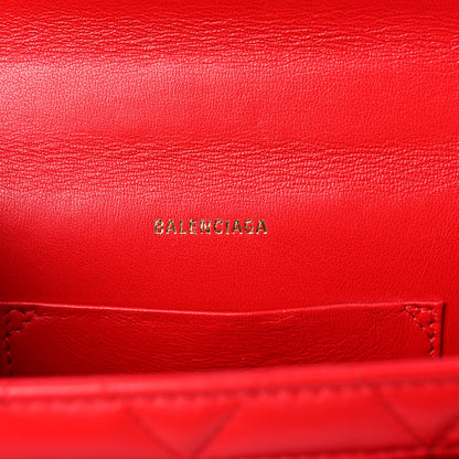 Balenciaga Nappa Calfskin Quilted XS Sharp Top Handle Bag Bright Red 5 of 17