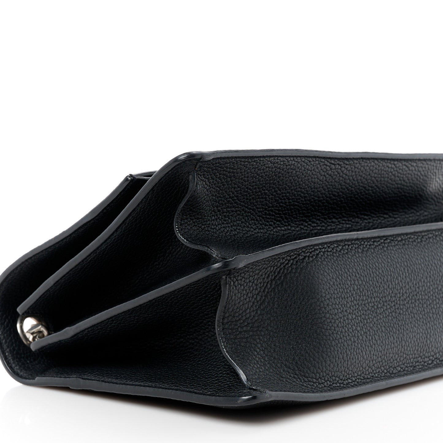 SAINT LAURENT Grained Calfskin Medium Monogram Sunset Crossbody Black