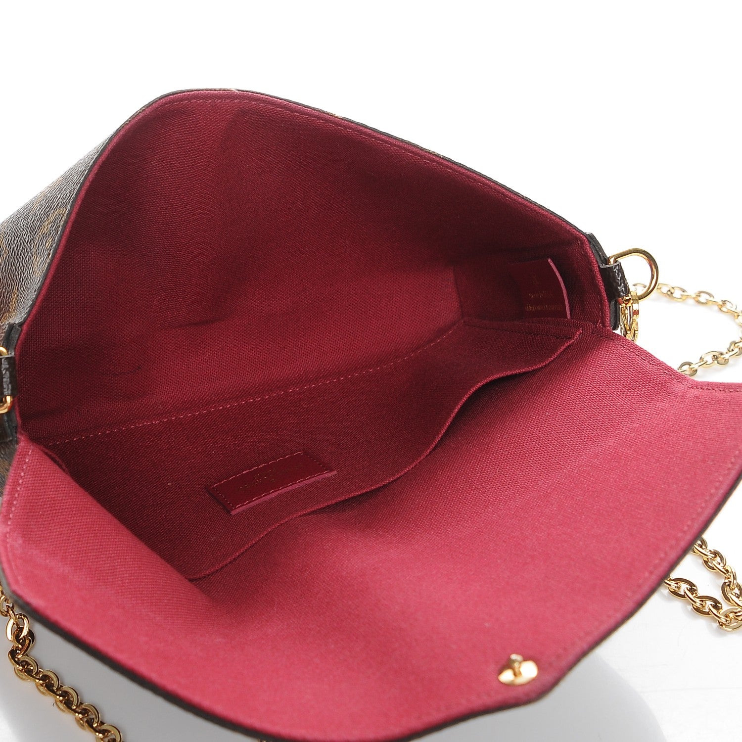 Louis Vuitton Monogram Pochette Felicie Chain Wallet Fuchsia 6 of 10