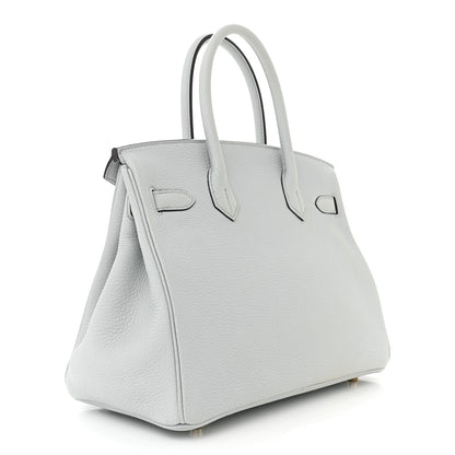 Hermes Taurillon Clemence Birkin 30 Bleu Pale 3 of 12
