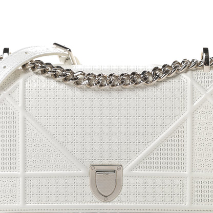 Christian Dior Patent Micro-Cannage Small Diorama Flap Bag White 8 of 16