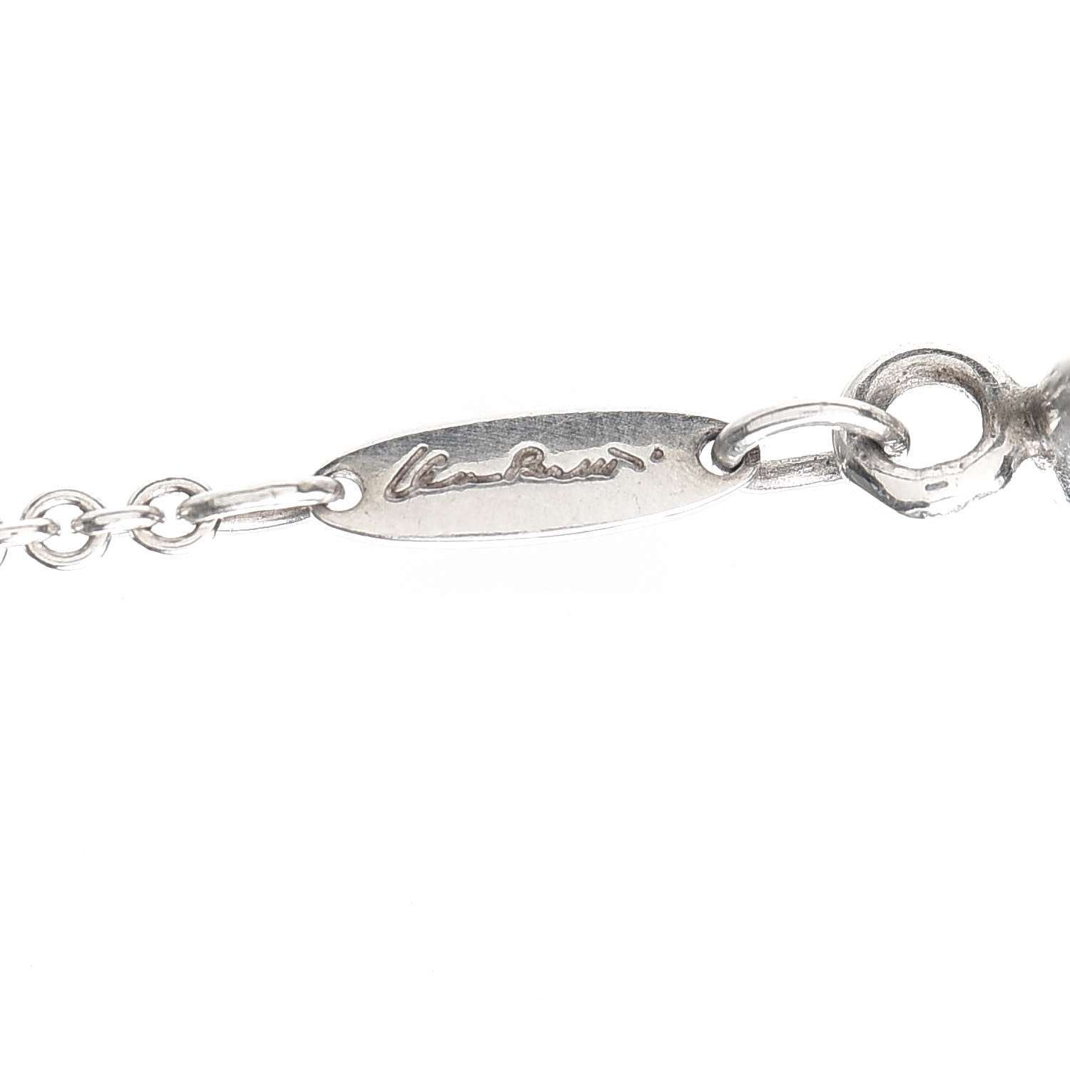 Tiffany Sterling Silver 20mm Elsa Peretti Bean Pendant Necklace 5 of 6