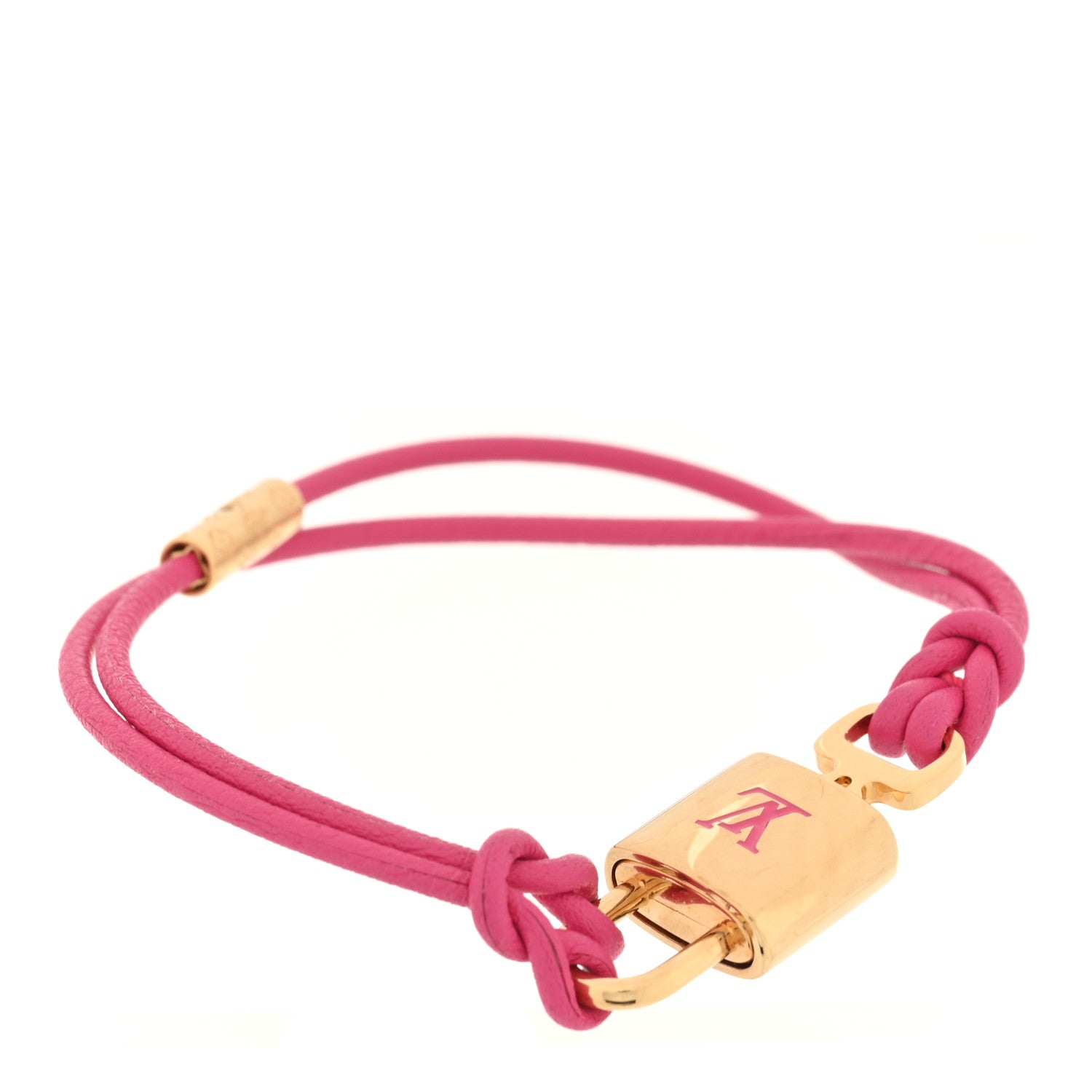 Louis Vuitton Calfskin LV Padlock Bracelet Pink 1 of 5