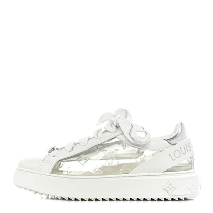 Louis Vuitton Monogram PVC Time Out Sneakers 39 Silver 1 of 9