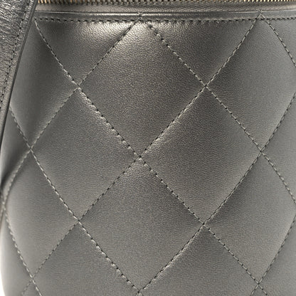 Chanel Metallic Lambskin Quilted Side Note Vanity Grey 8 of 10