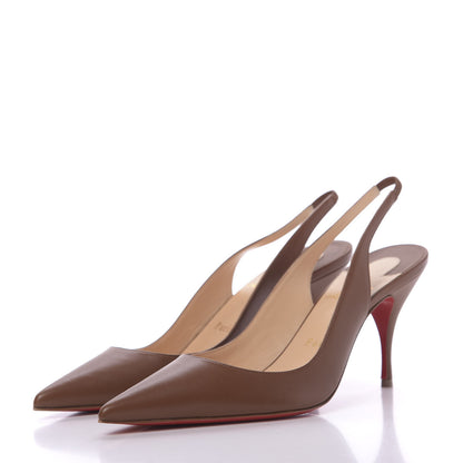 Christian Louboutin Nappa Clare Sling 80 Pumps 38 Cuoio 3 of 9