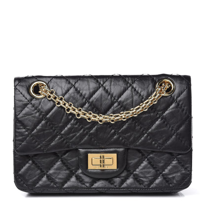 Chanel Aged Calfskin Quilted 2.55 Reissue Mini Flap Black 1 of 19