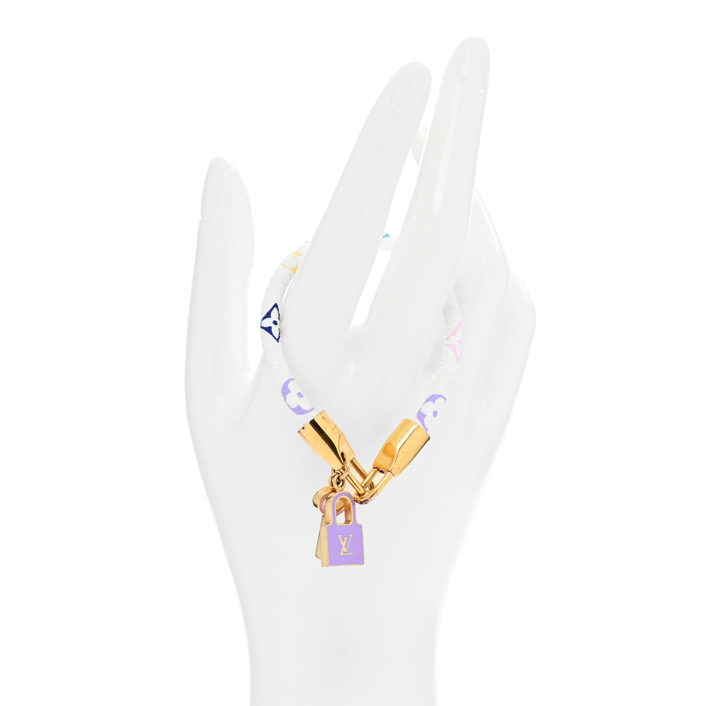 Monogram Multicolor Luck It Bracelet 17 White