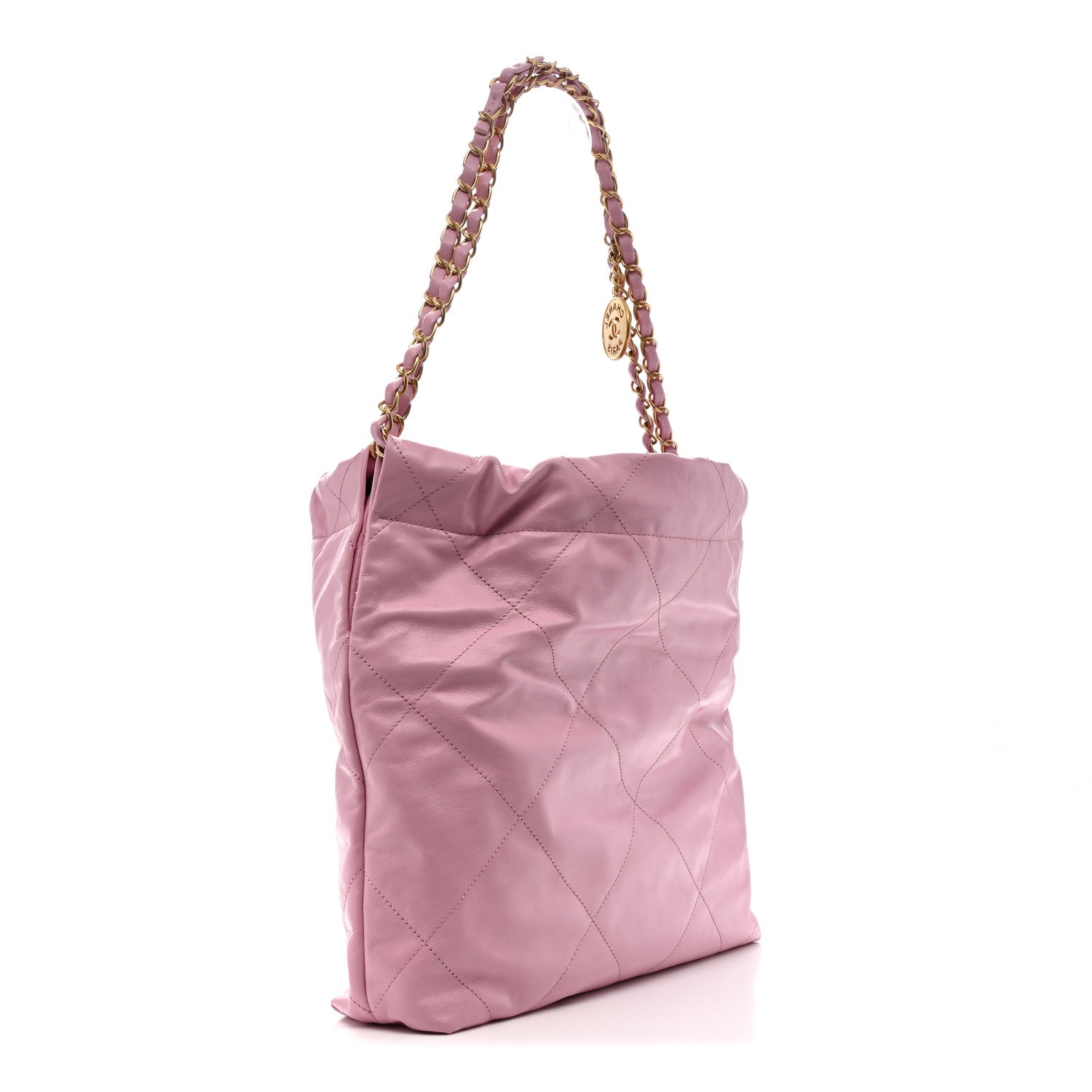 Chanel Shiny Calfskin Quilted Small Chanel 22 Lilac 4 of 11