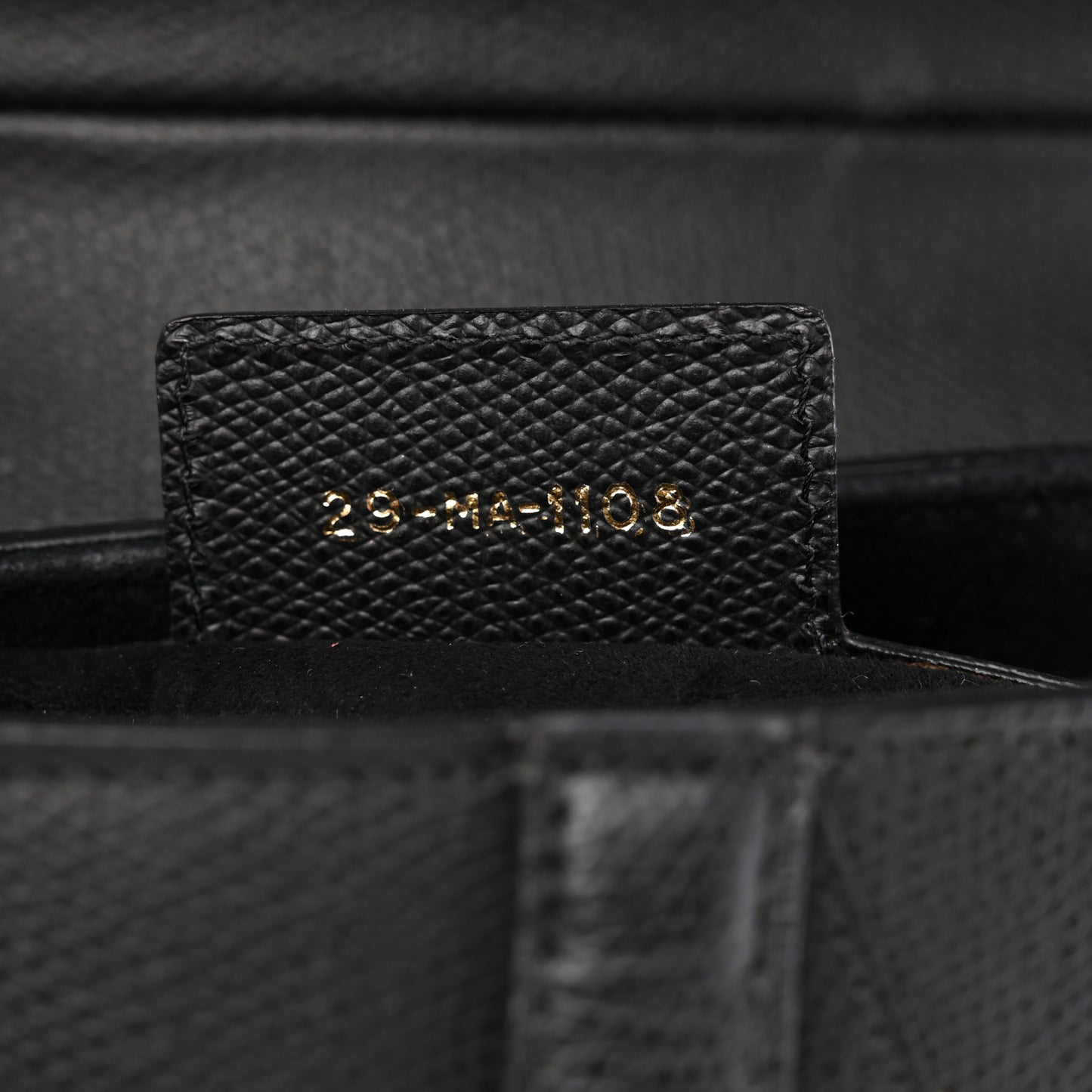 Grained Calfskin Saddle Bag Black