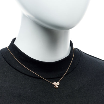 Tiffany 18K Rose Gold Diamond Paper Flowers Pendant Necklace 6 of 6