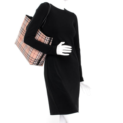Burberry Haymarket Check Medium Reversible Tote Black 2 of 4