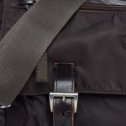 Prada Tessuto Nylon Messenger Bag Brown 10 of 13