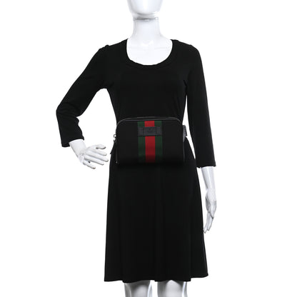 Gucci Canvas Web Slim Belt Bag Black 2 of 11