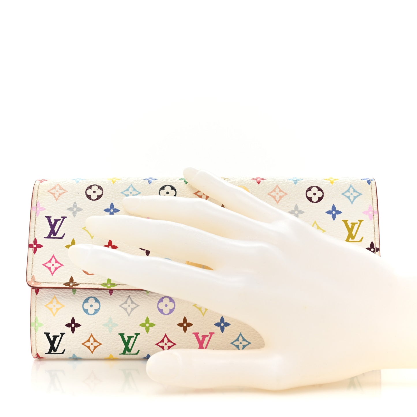 Monogram Multicolor Sarah Wallet White