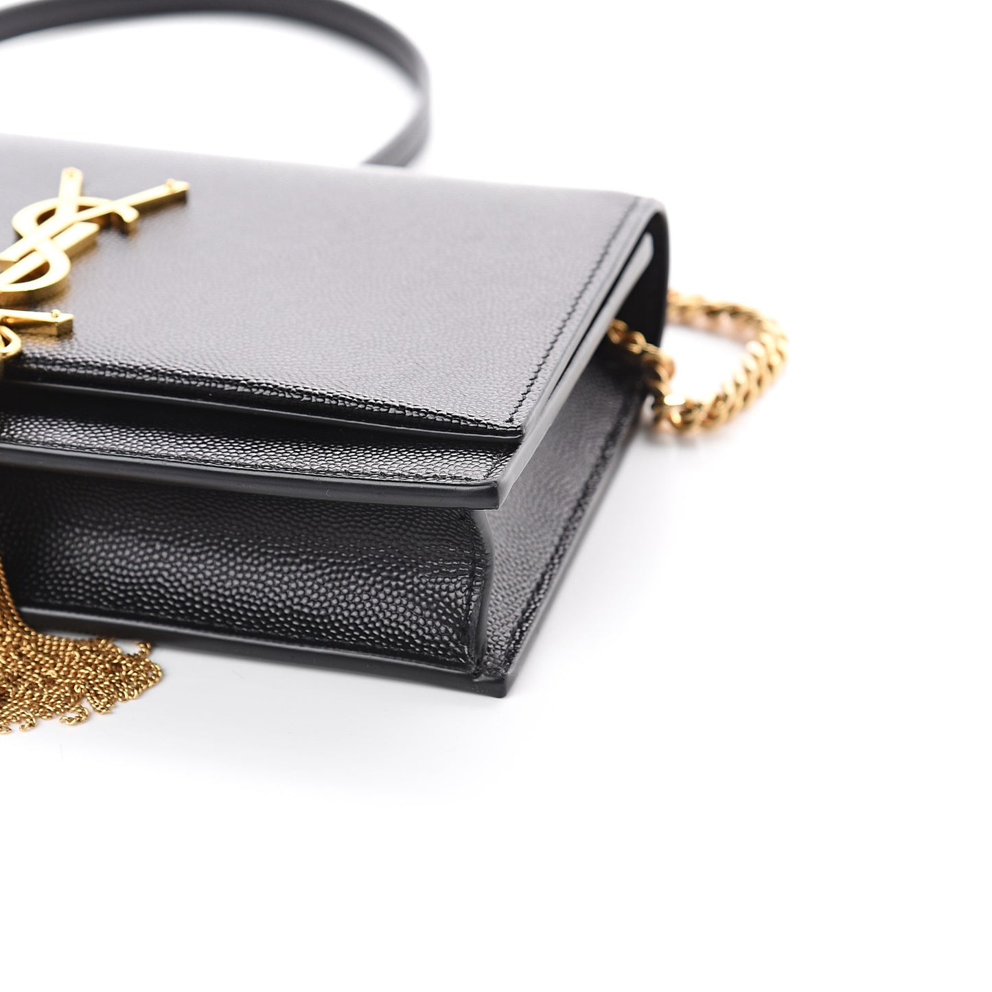 Grain De Poudre Classic Monogram Kate Tassel Chain Wallet Black